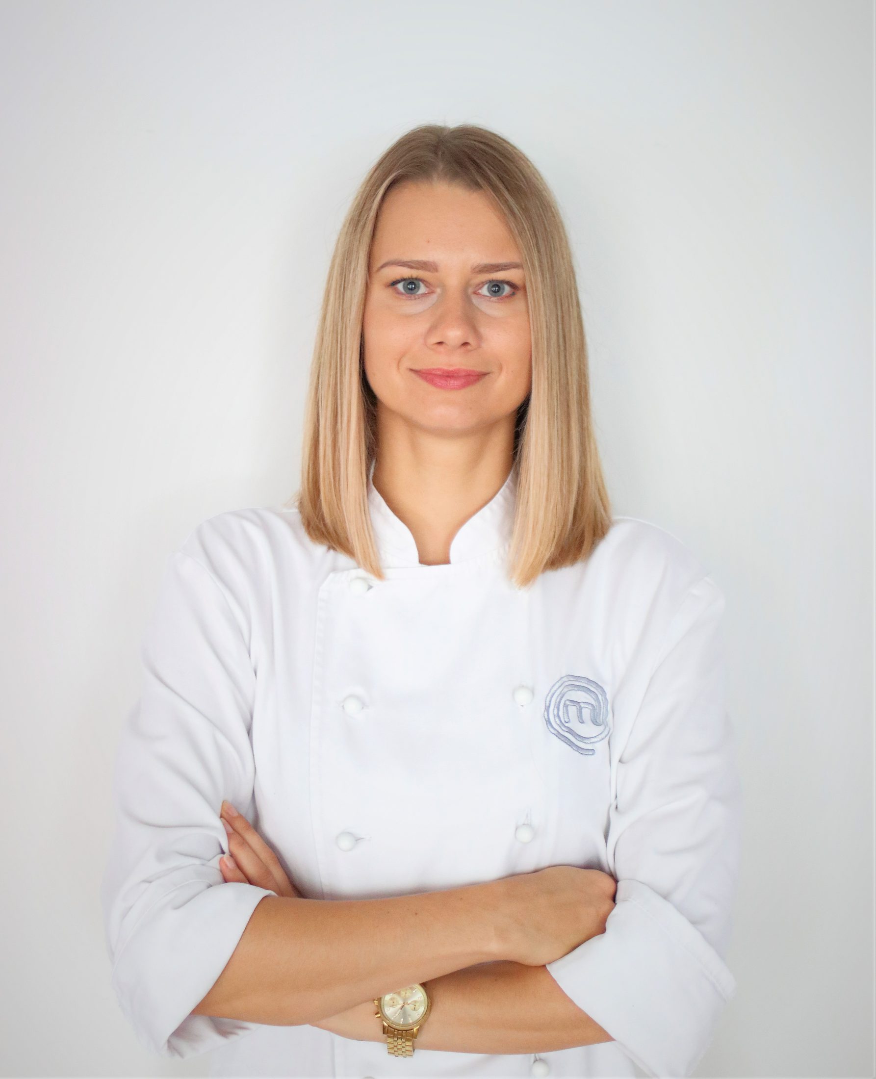 Klaudia Budny w bluzie szefa kuchni
